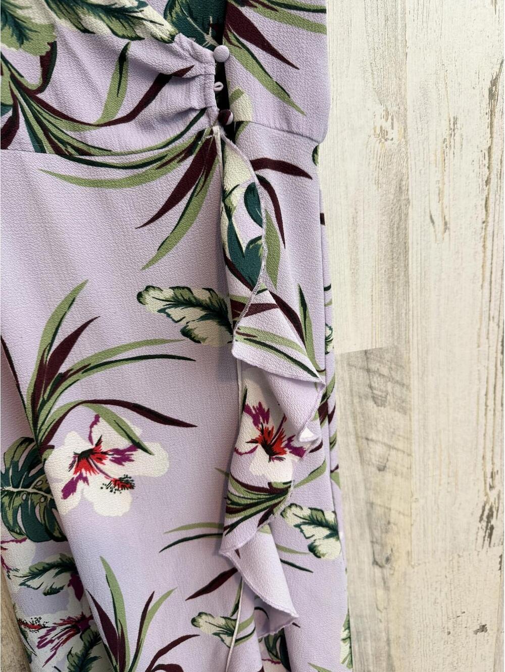 Jennifer Lopez Women’s XS Lavender Floral Wrap Maxi Long Dress - Picture 9 of 12